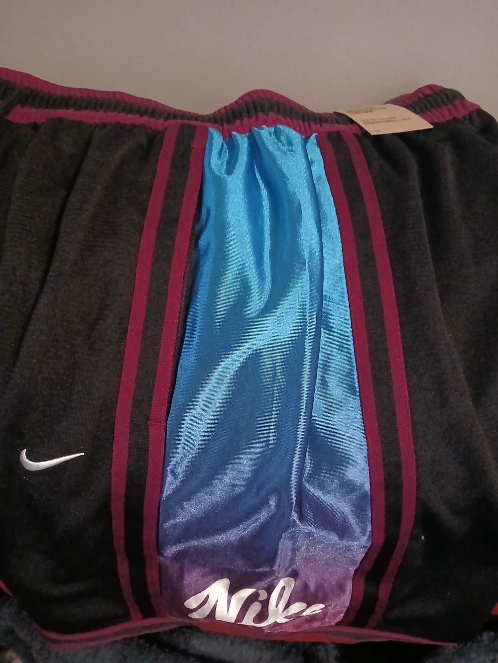 Nike Men’s Black, Blue & Maroon Athletic Shorts